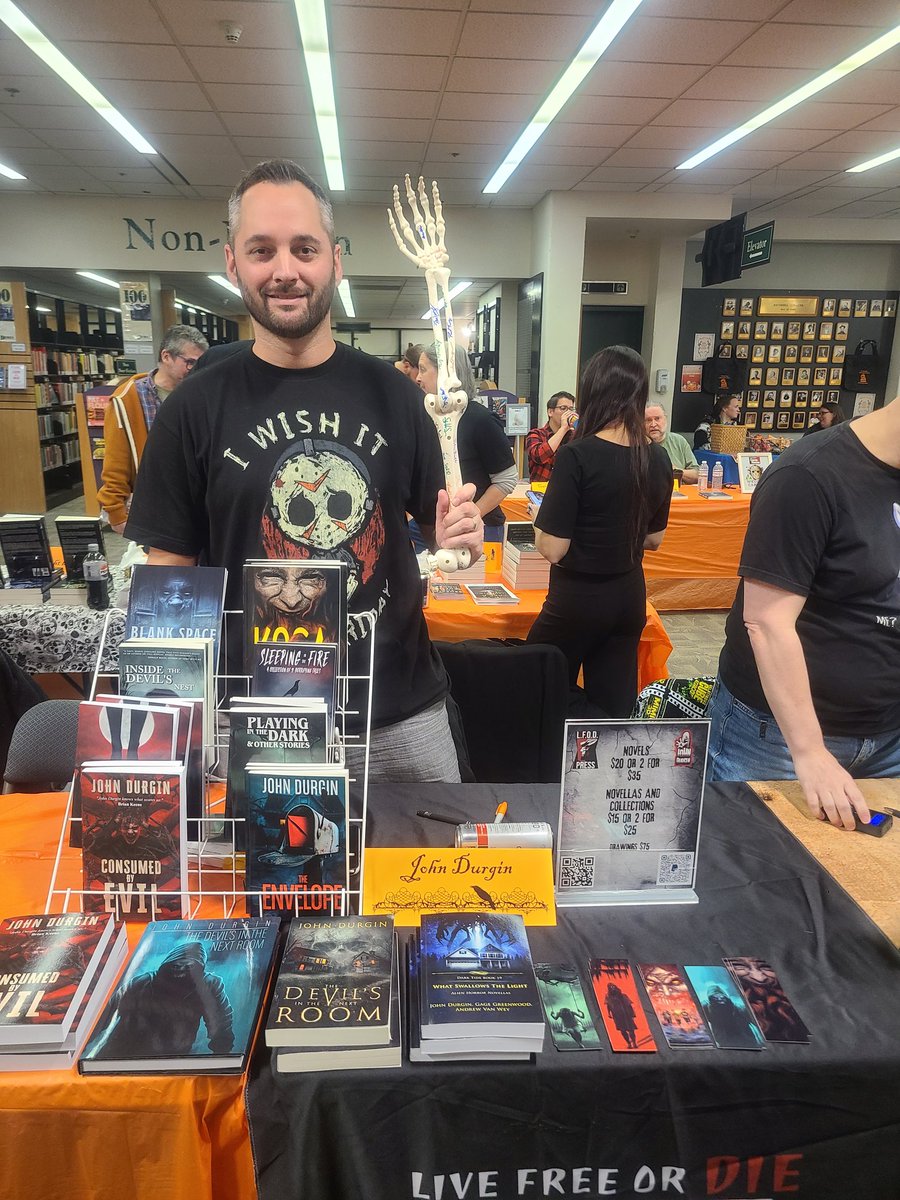 John Durgin!

<a href="/jdurgin1084/">John Durgin- The Devil’s In The Next Room-6/3/25</a> 

Merrimack Valley Halloween Book Fest was the best! #hplma <a href="/CampNECON/">Camp NECON</a> <a href="/HalloweenNE/">HalloweenNewEngland</a> #NewEnglandHorrorWriters