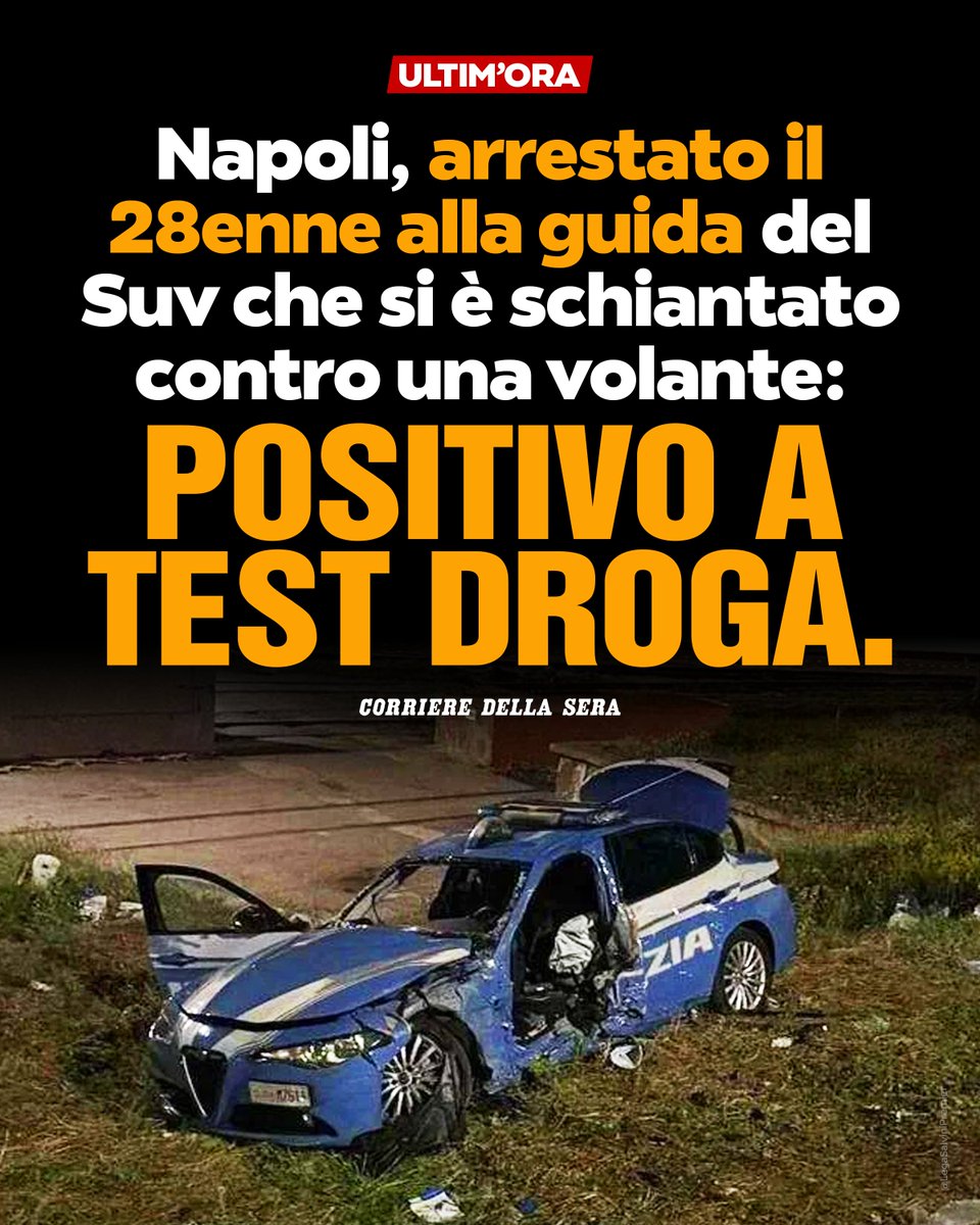 Tolleranza ZERO e massima attenzione per chi si mette al volante sotto l’effetto di droghe. Non si può parlare di “incidente”, si deve parlare di OMICIDIO. Una preghiera per la vittima innocente e un pensiero alla sua famiglia.