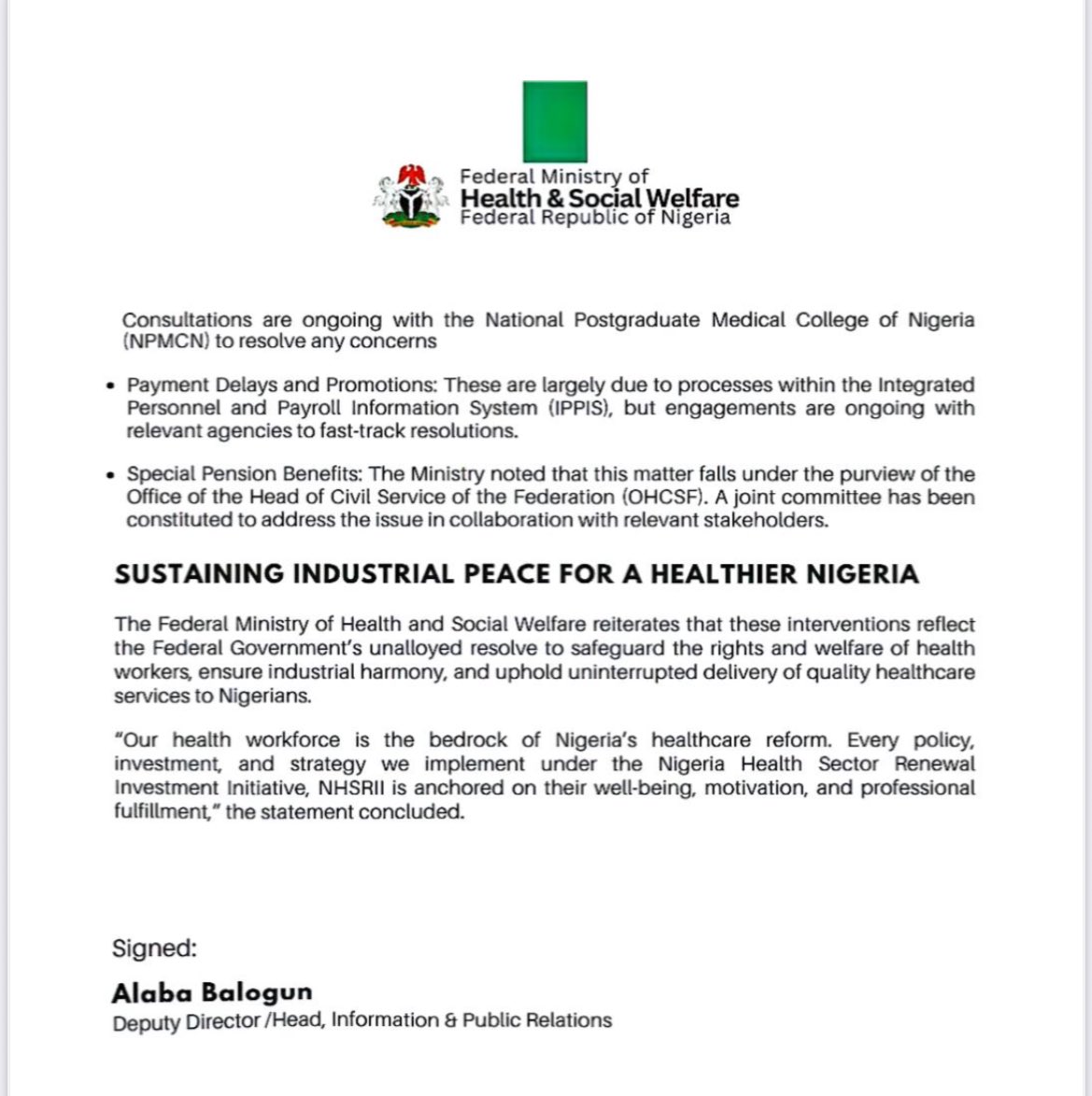 From the FMOH
