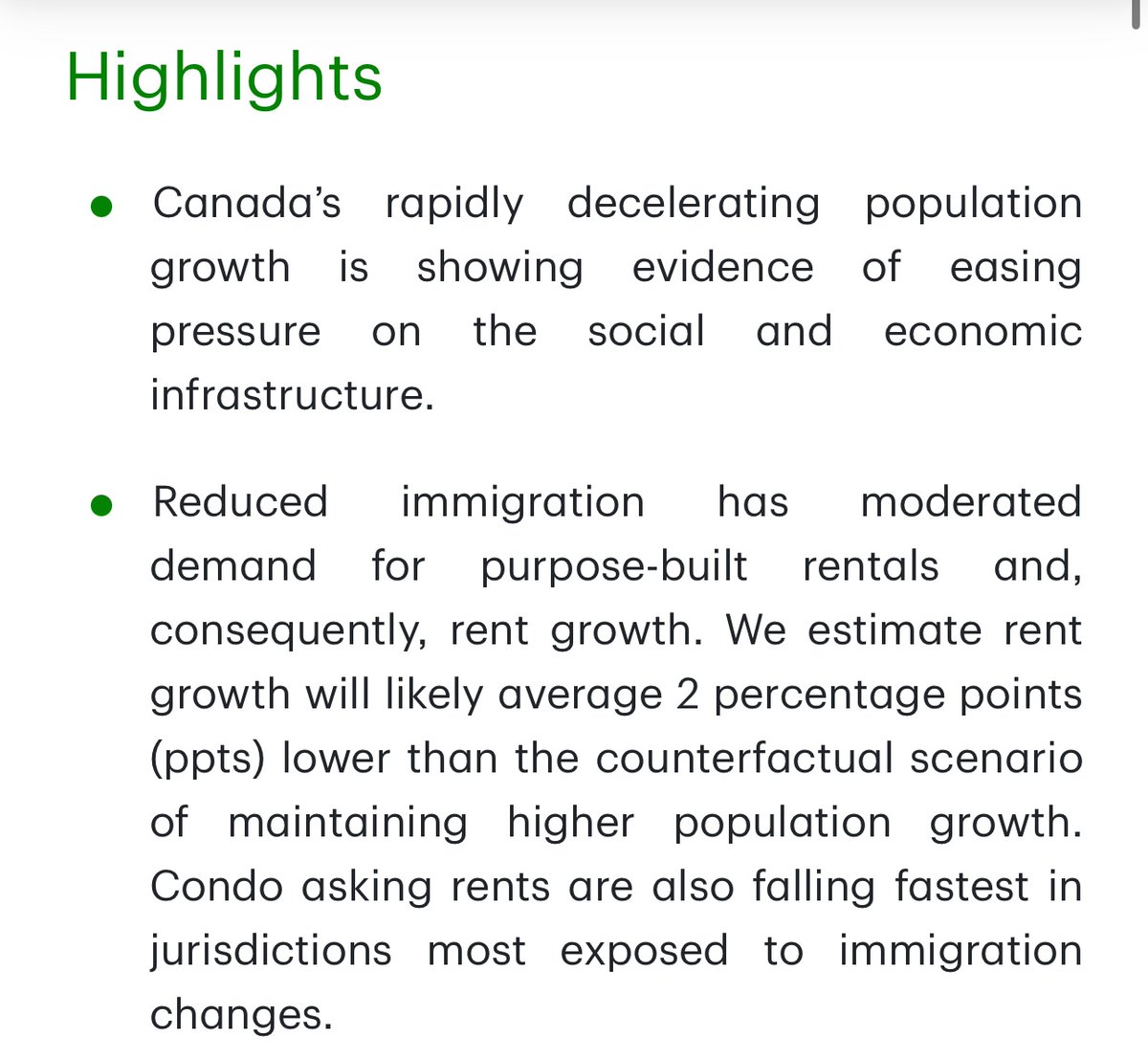TD Bank report: "Canada's rapidly decelerating population growth is...easing pressure on the social and economic infrastructure"

Banks are now confirming what Canadians were called racist for saying for years.