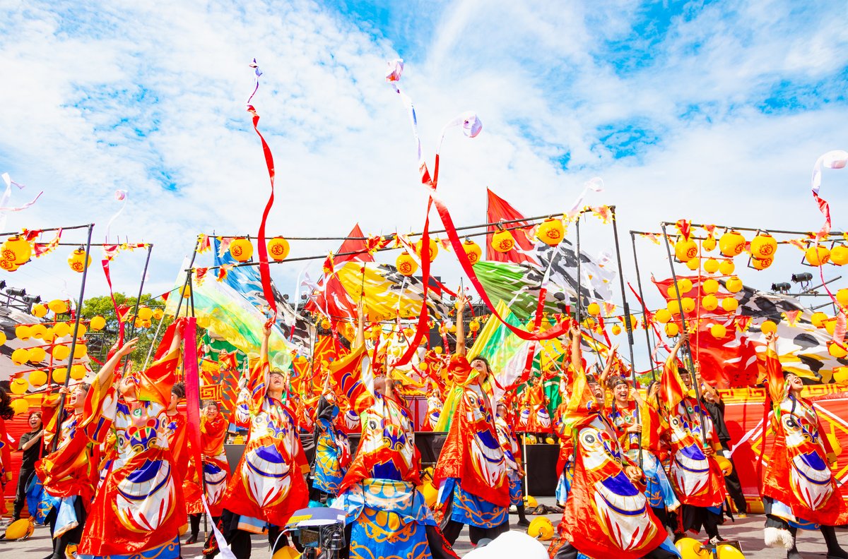 2025-09-28 こいや祭り
深北緑地 芝生広場 メインステージ

関学よさこい連 炎流 
 『灯、結ぶ街』神戸南京町 ＆ ルミナリエ

#炎流  #こいや祭り