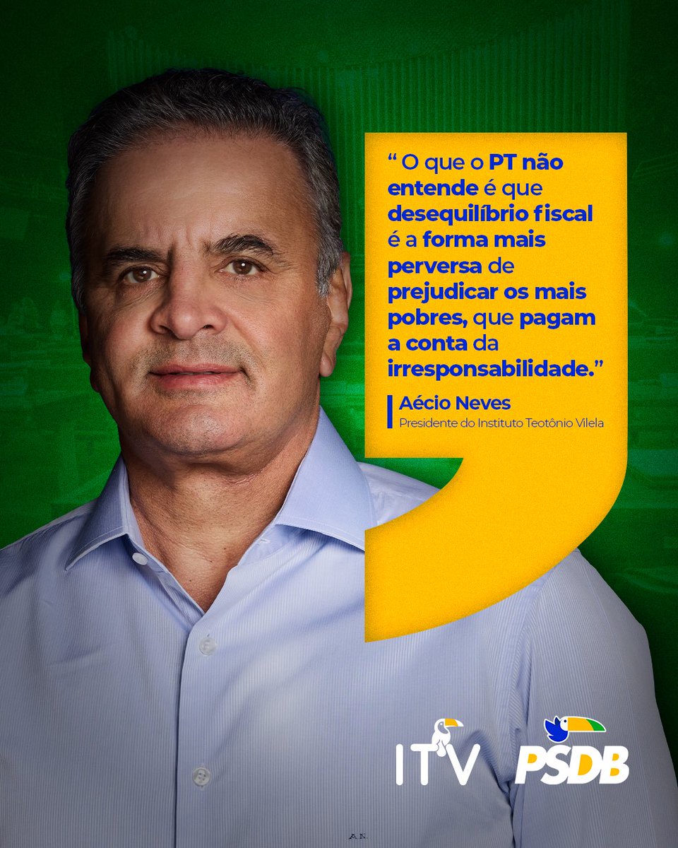 ITV_Oficial's tweet image. O PT gosta de falar em justiça social, mas ignora o básico: gastar mais do que se arrecada é empurrar a conta para quem tem menos.

O desequilíbrio fiscal aumenta a desigualdade.

Leia o Farol da Oposição 77:
itv.org.br/farol-da-oposi…￼

#FarolDaOposição #ITV #PSDB