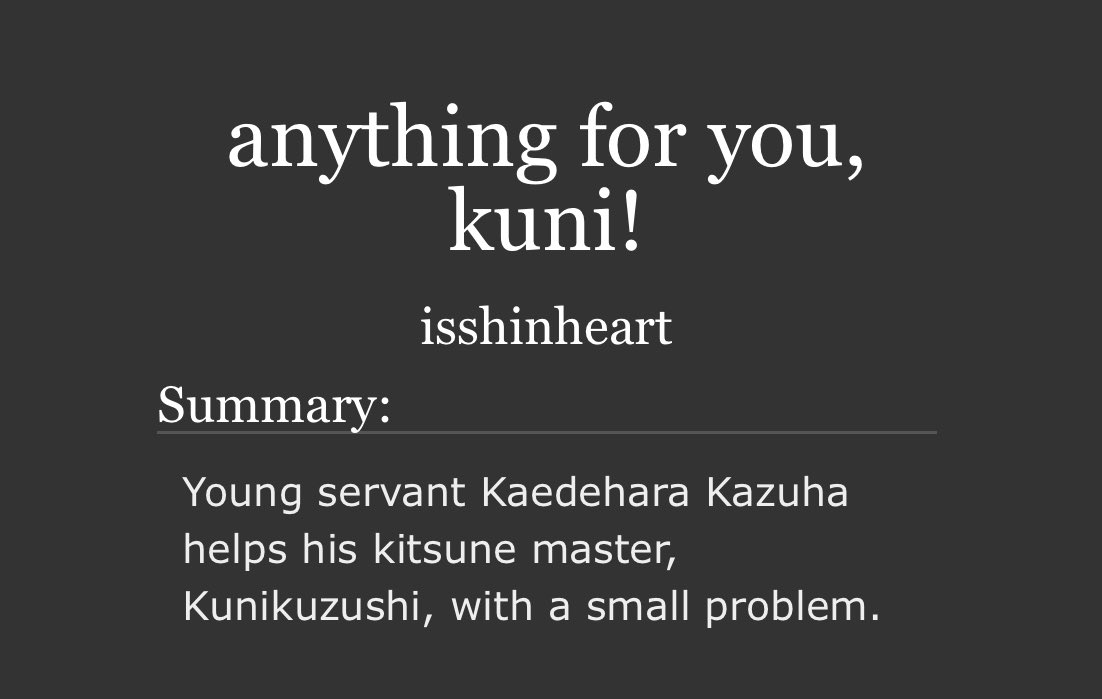 isshinheart's tweet photo. "anything for you, kuni!"
a #kazuscara fanfic 🍁☂️
rated e, 1.3k words
 #fairytalekzscrNSFW

https://t.co/E2u66OsfDZ https://t.co/lEQbCpRm9W