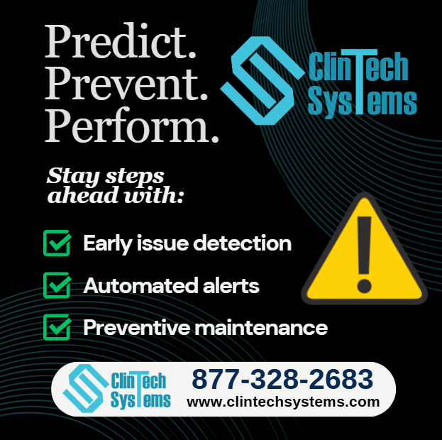 ClintechSystems's tweet image. Stay Steps Ahead
Predict. Prevent. Perform.
✔ Early issue detection
✔ Automated alerts
✔ Preventive maintenance
We solve problems before they start.
📞 877-328-2683
✉ info@clintechsystems.com
🌐 clintechsystems.com
#PredictiveIT #ProactiveSupport #ClinTechSystems