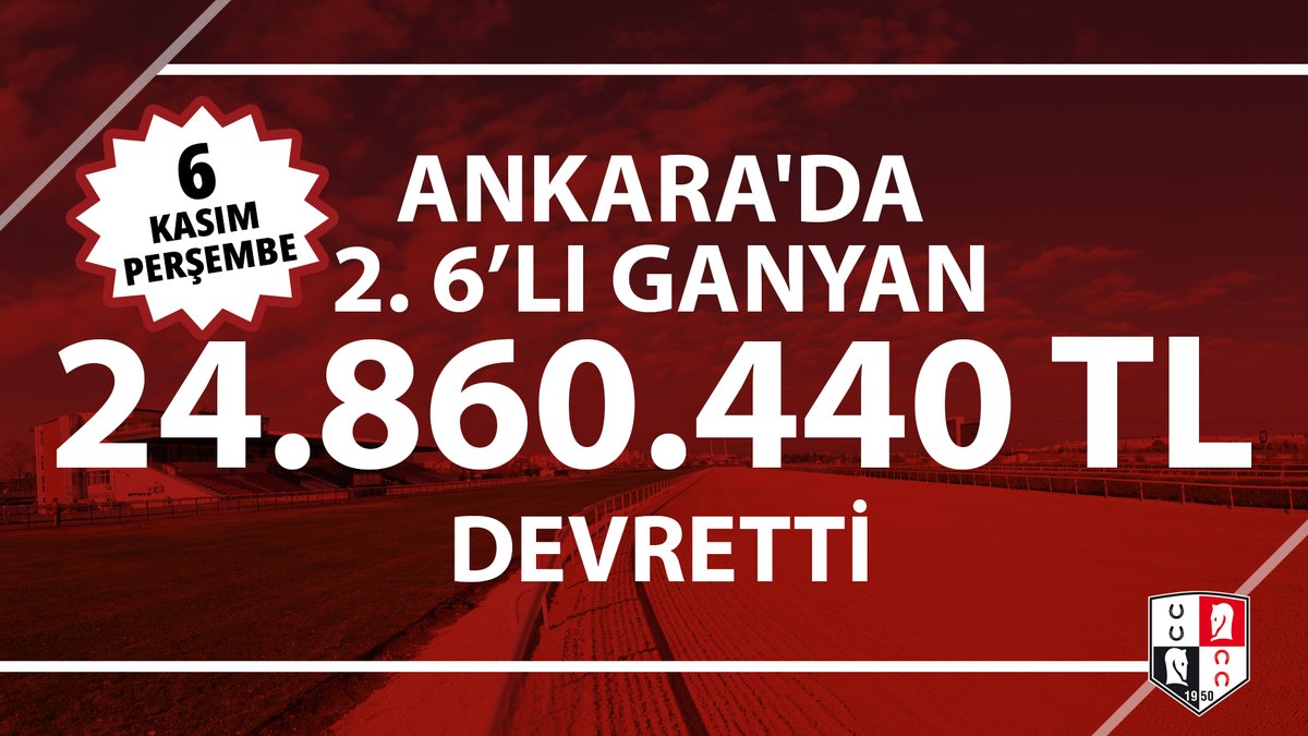 Ankara’da 2. 6'lı Ganyan 24.860.440 TL devretti

tjk.org/TR/YarisSever/…
