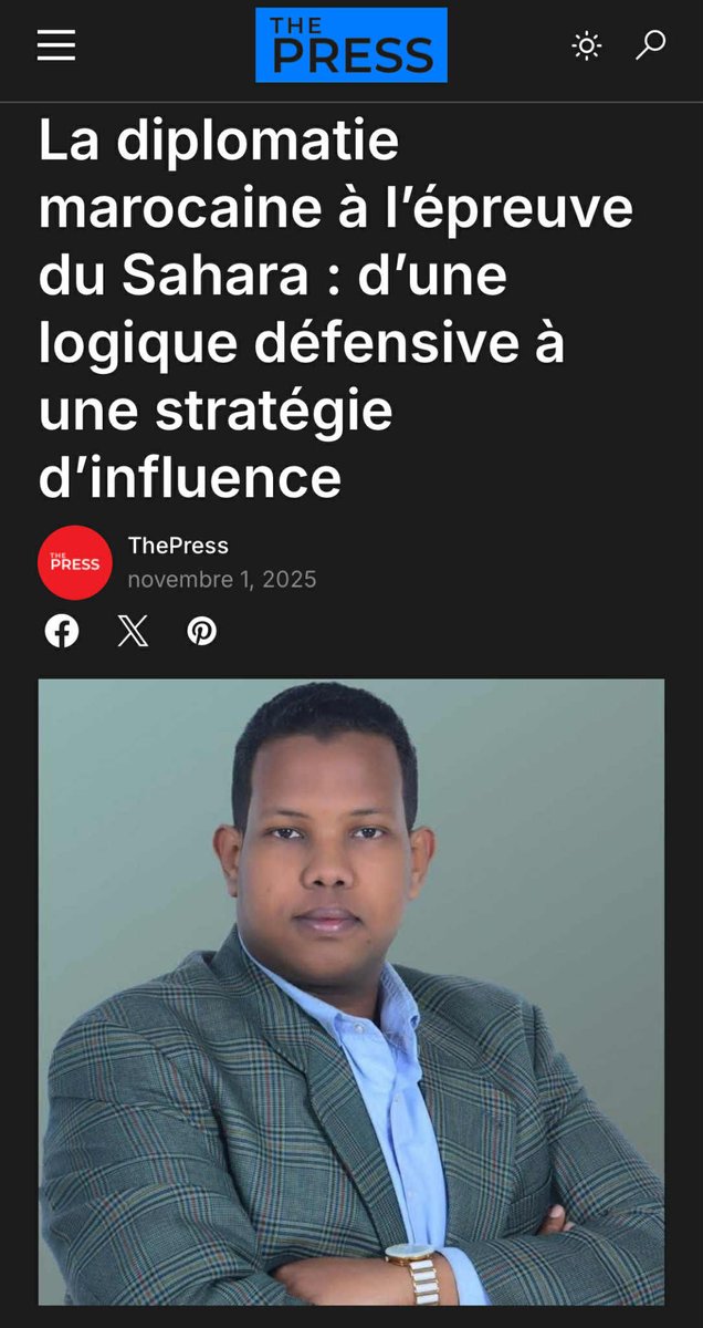 BenSaeedFarea's tweet photo. Heureux de partager mon article paru dans The Press :
« La diplomatie marocaine entre constance nationale et transformation stratégique »,
une analyse de l’évolution proactive de la diplomatie marocaine sous la sage direction de SM le Roi Mohammed VI.
https://t.co/FvFrq7w9fE https://t.co/mdbJBXpZPf