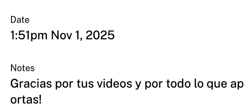 Muchas gracias a todos que apoyan mi trabajo y de alguna manera u otra me dan feedback.