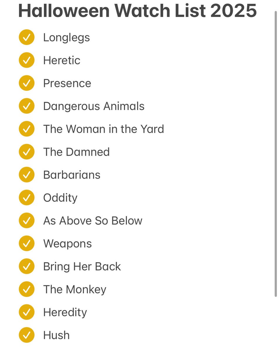 My Halloween 2025 Watch List