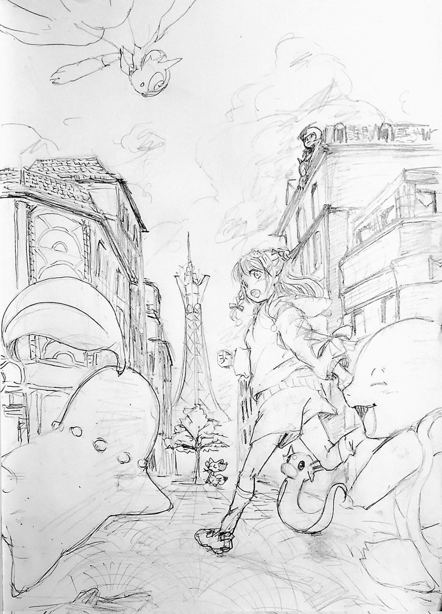 shushu220331's tweet image. 旅の記念に1枚
 #ポケモン  #ポケモンレジェンダ #落書き　#イラスト　#一日一絵　#絵柄が好みって人にフォローされたい　#絵描きさんと繋がりたい  #漫画デッサン  #デッサン  #イラスト練習中  #絵描きさんフォロバ100