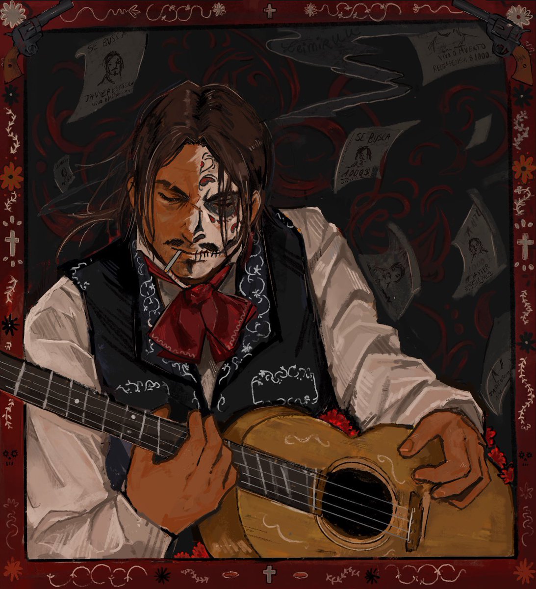 Leimiruu's tweet image. happy día de los Muertos !! #rdr2 #javieresculla