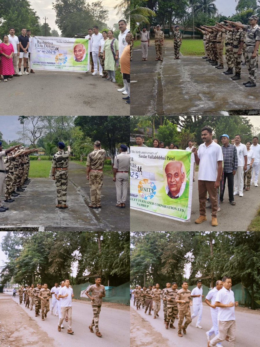 CISFNORTHEAST's tweet image. CISF Units at @bvfclnamrup , @IndianOilcl Digboi &amp;amp; Bongaigaon, @ONGC_ Jorhat &amp;amp; @ntpclimited Bongaigaon celebrated #NationalUnityDay with a Run for Unity, pledge, &amp;amp; tree plantation drive.
Together we stand for unity, strength &amp;amp; sustainability
@HMOIndia @PIB_India @CISFHQrs