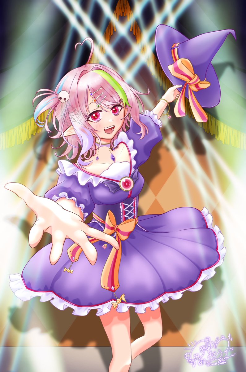 confetti_bell's tweet photo. #1枚絵公開 
#ハロウィン 

『🎃とっておきのハロウィンパーティー！

 ︎︎ ︎︎  ꒦ ᐡᜊ-𝘛𝘳𝘪𝘤𝘬 𝘰𝘳 𝘛𝘳𝘦𝘢𝘵 -ᐡ ᜊ꒷꒦

 ︎︎お菓子が無いなんて言わせない！🍬』

今回も自撮りしました！
頑張ったので褒めてください🥺

·̩͙꒰ঌたくさんの応援ありがとう！໒꒱·̩͙ https://t.co/Lsi94j23v9