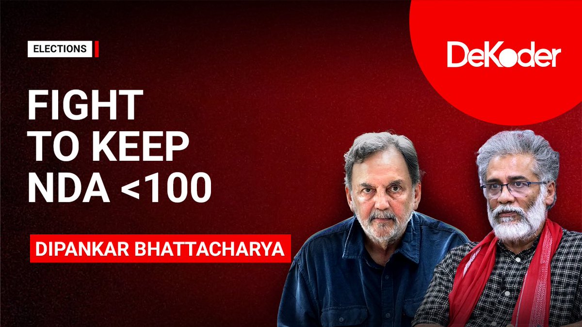 deKoderdigital's tweet image. INDIA Bloc More United Than NDA, Says Dipankar Bhattacharya
Watch #DipankarBhattacharya in this exclusive conversation with @PrannoyRoy7749, @manishndtv, and Shikha Trivedy:
youtu.be/lsGeJ8myEG8