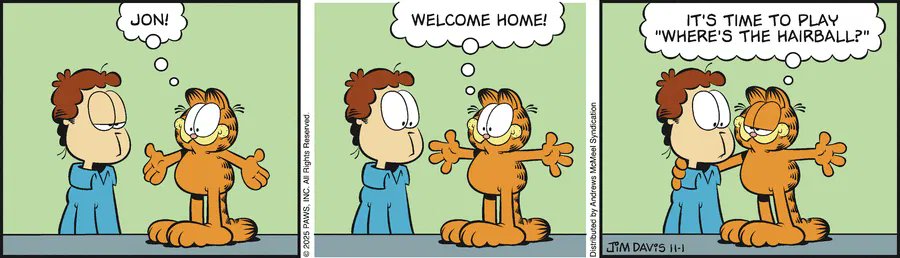 Garfield by Jim Davis for Sat, 01 Nov 2025