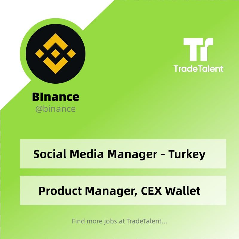 TradeT_official's tweet image. 💼TradeTalent Update: Binance is Hiring
Start your new career at Binance. Chat to apply now!
🔗: tradetalent.ai/job/8234e37602…
#TradeTalent #Binance #HiringNow