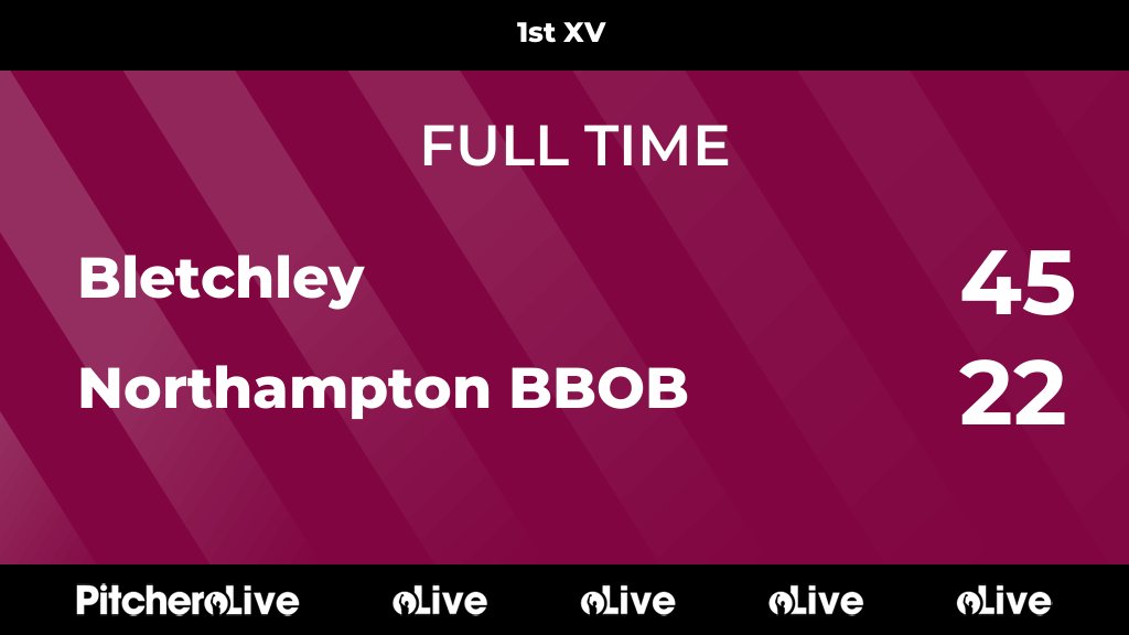 FULL TIME: Bletchley 45 - 22 Northampton BBOB
#BLENOR #Pitchero
bletchleyrugby.com/teams/105144/m…