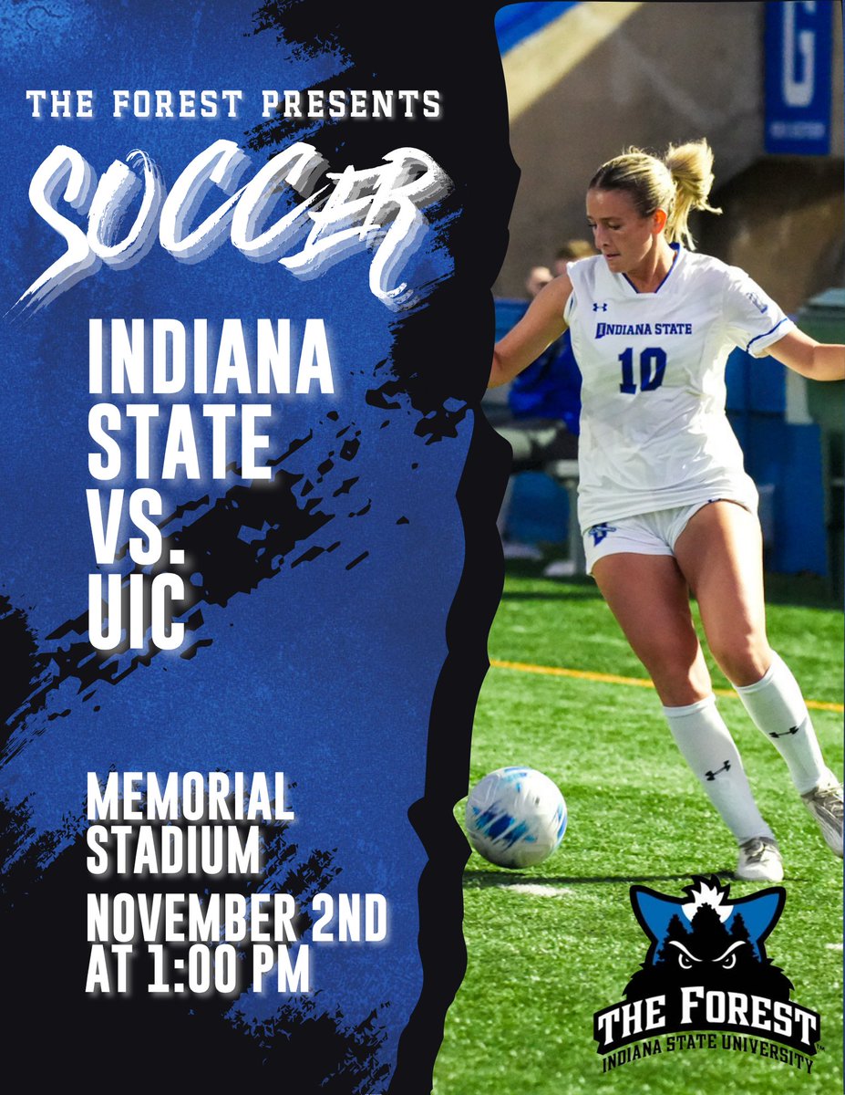 TOMORROW Indiana State soccer takes the field at Memorial Stadium at 1:00 PM. Let's come fill the stands and show our athletes some Sycamore support!!! Catch you at the game—go Sycamores!! 💙🤍