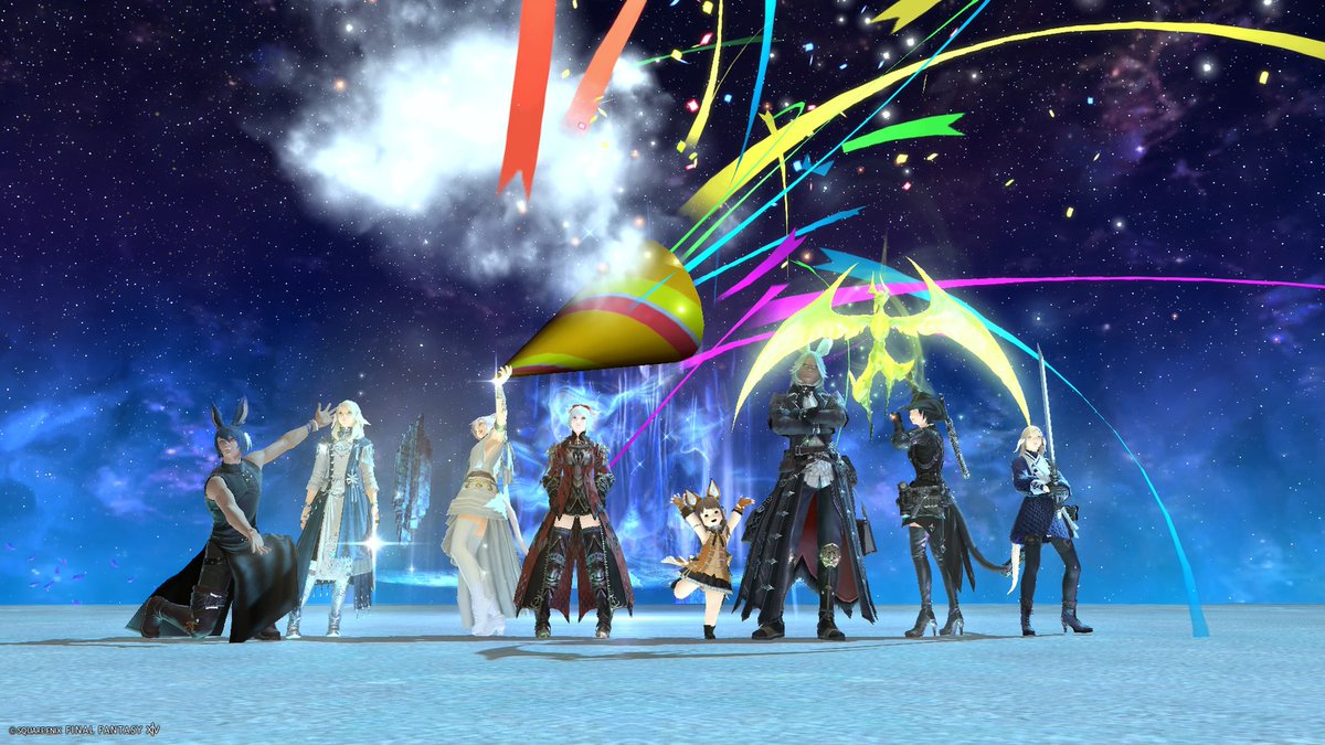 Ruuwildcat's tweet image. ズッ友へ。
長く遊んでもらったけど、そろそろ自分たちは次の戦いに行かなくちゃいけないんだよ………
ということで、極神龍クリアした！！
その後…サブくんのゾディアークへ！
ありがとう！！
#FF14 #FCひだまりにゃんこ