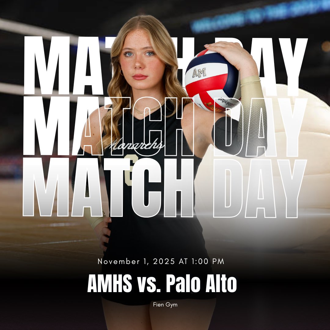 AMHSAthletics's tweet image. GAME DAY!
Football at Riordan 1:30pm
Women’s Volleyball vs. Palo Alto 1:00pm, CCS Quarterfinals
Women’s Water Polo vs. St. Ignatius 11:00am, WCAL 3rd place game