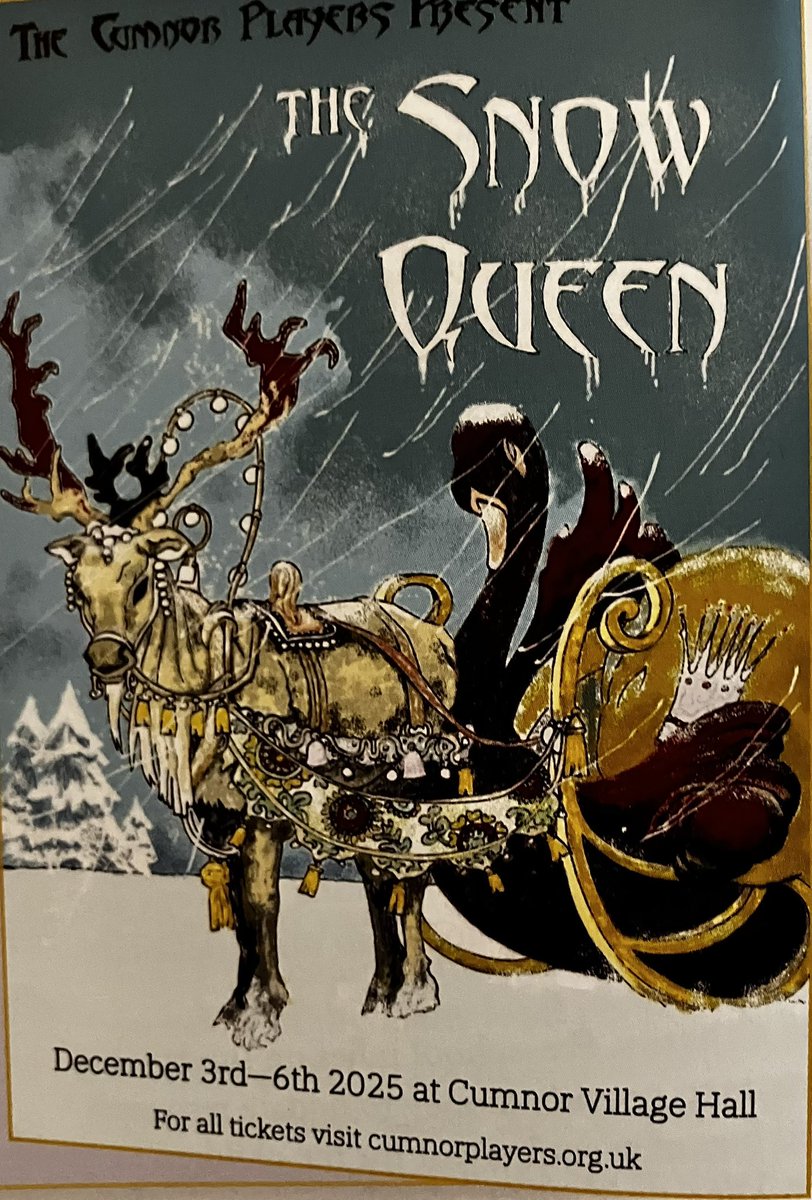 Don’t forget your Panto Tickets for ‘The Snow Queen’ on sale from Wed 5th November