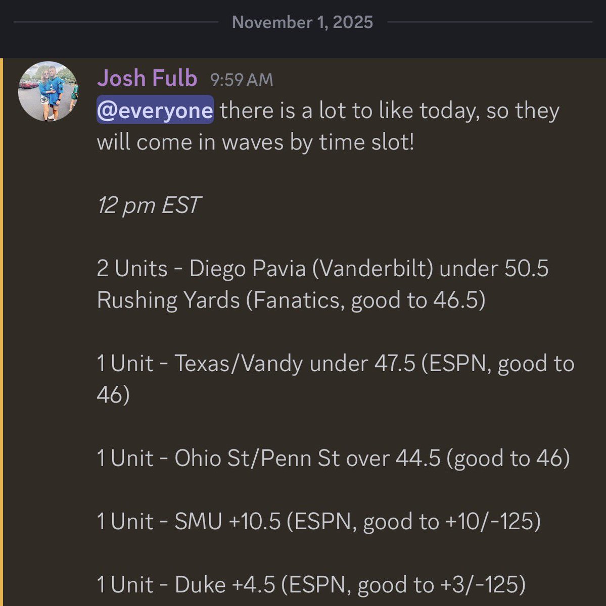 JustinMacmahan's tweet image. Let’s start the weekend with some good karma! Everyone can ride with us on these early CFB bets