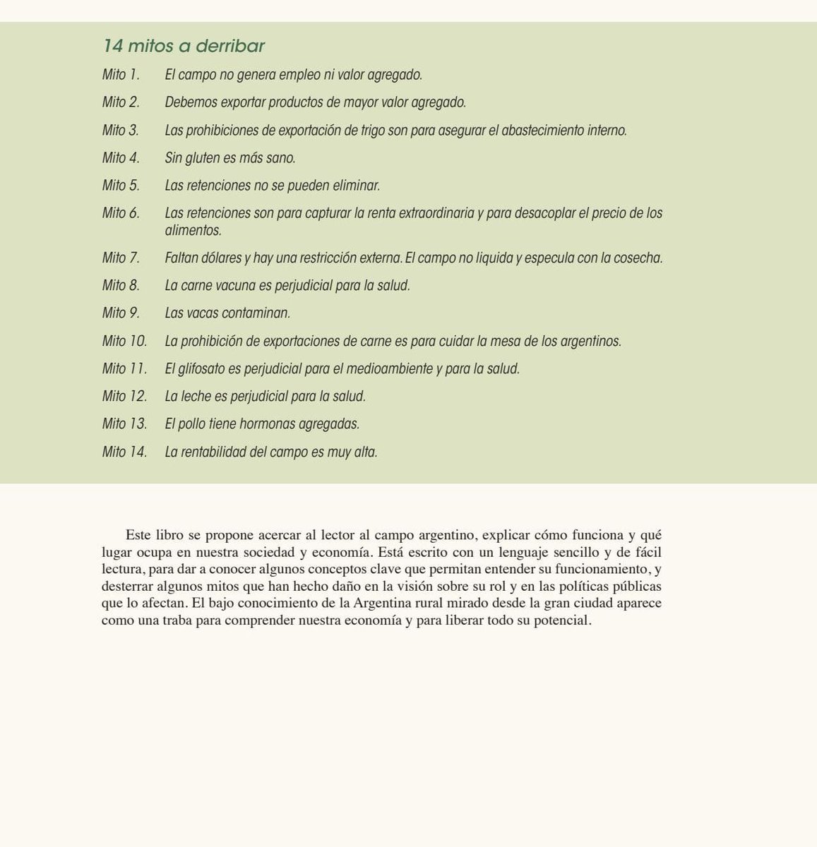 "Más campo, menos mitos. Conceptos para entender su rol en Argentina"

El Instituto Interamericano de Cooperación para la Agricultura (IICA) publicó mi libro y está disponible para descargar en el siguiente enlace:

repositorio.iica.int/bitstreams/47c…