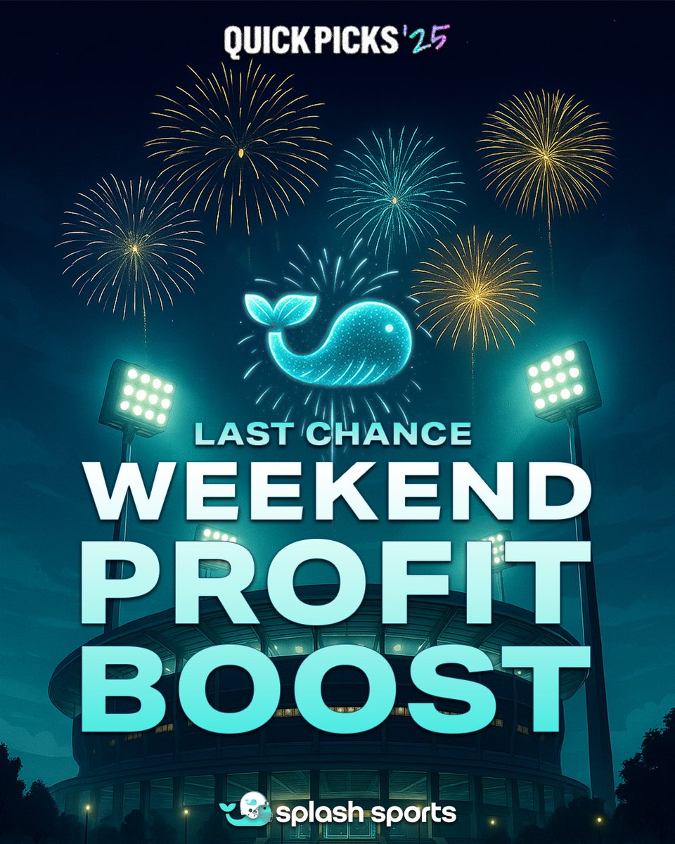 splashsports's tweet photo. β° LAST CHANCE WEEKEND PROFIT BOOST β°
Don't miss out on the big games this weekend! π
Plus - $500k Bloody Survivor fills Sunday at 4 ET! π©Έ
π² Get your boost on QuickPicks and enter Bloody Survivor β link in bio
#LastChance #WeekendProfitBoost #QuickPicks #BloodySurvivor #500k #DontMiss #BigGames #SplashSports #WeekendFootball