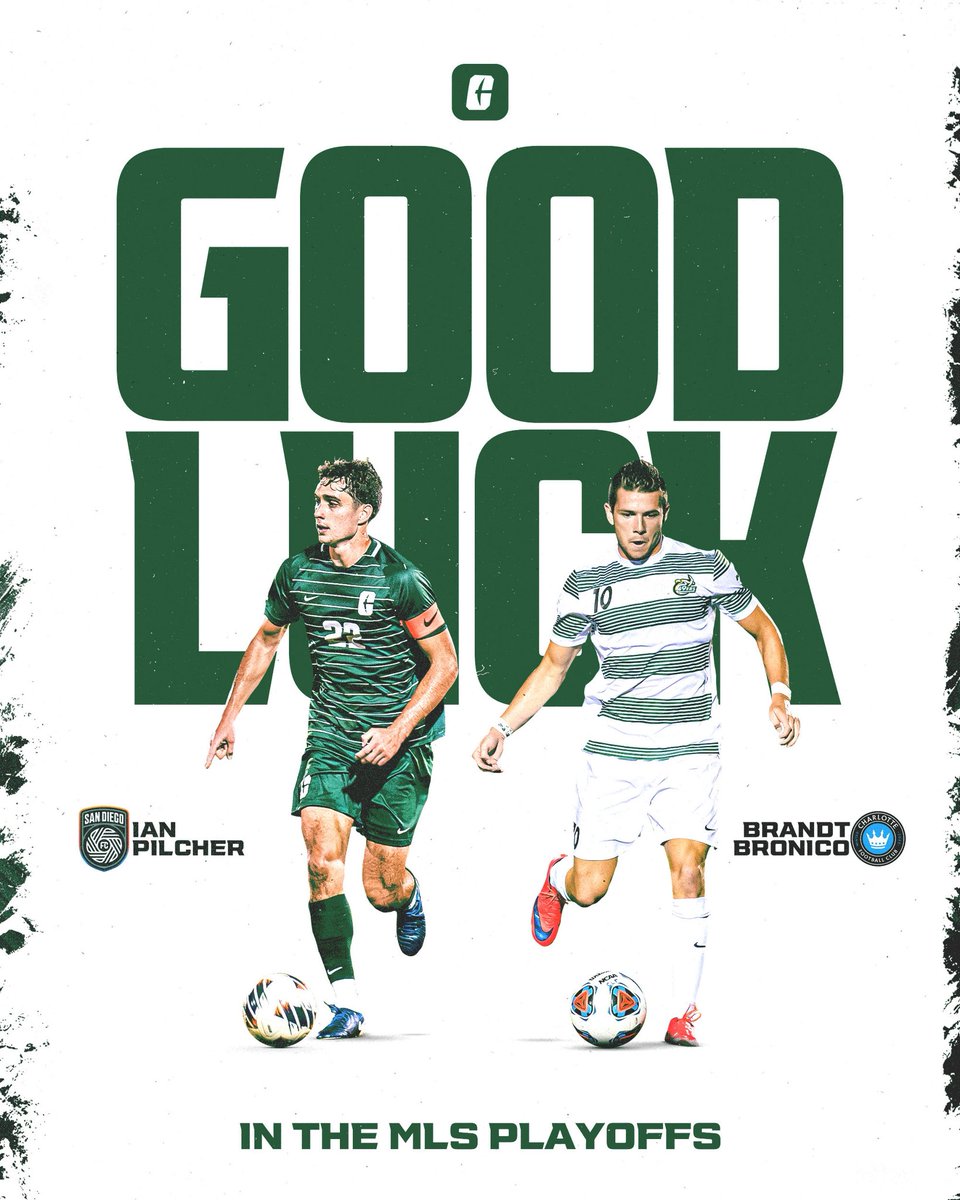 𝐈𝐂𝐘𝐌𝐈: 🏆 𝗡𝗜𝗡𝗘𝗥𝗦 𝗜𝗡 𝗧𝗛𝗘 𝗣𝗟𝗔𝗬𝗢𝗙𝗙𝗦 🏆 

Brandt Bronico (‘16) and Ian Pilcher (‘24) are currently playing in the MLS Playoffs with Game 2 of Round One today for both teams! 

Charlotte FC - 3:30 ET 
San Diego FC - 9:30 ET

Good Luck Boys! 💚 

#GoldStandard⛏️