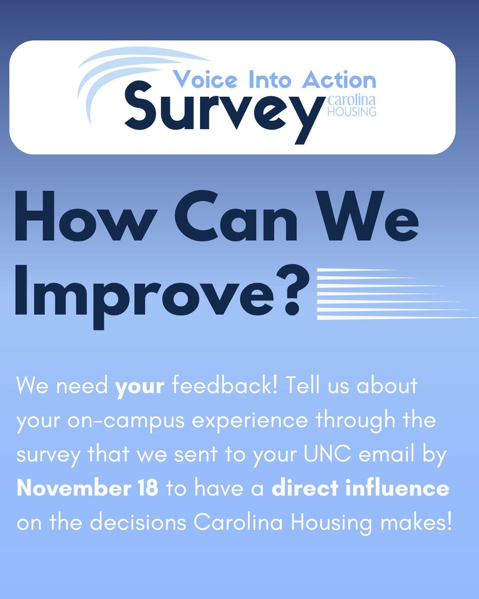 3 days until the resident feedback survey opens up! Make sure to stay up to date on our social media for tabling events, giveaways and more!