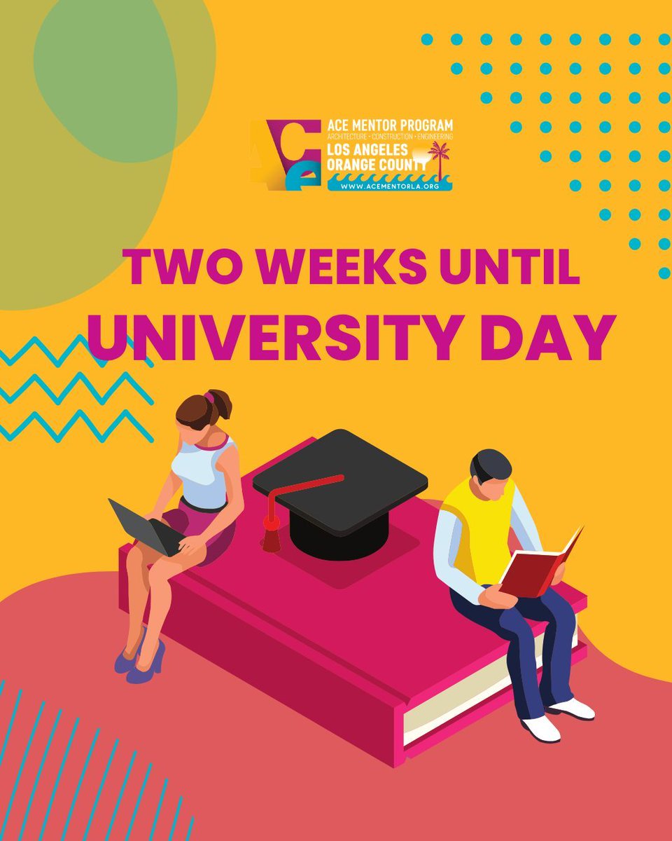 Heads up, ACE students! 

We are two weeks out from University Day at Cal Poly Pomona, which is open to all ACE students and parents. 

We can't wait to see you all there!

RSVP here: acementorla.org/event-6316728 

#UniversityDay #ACE #ACEMentor