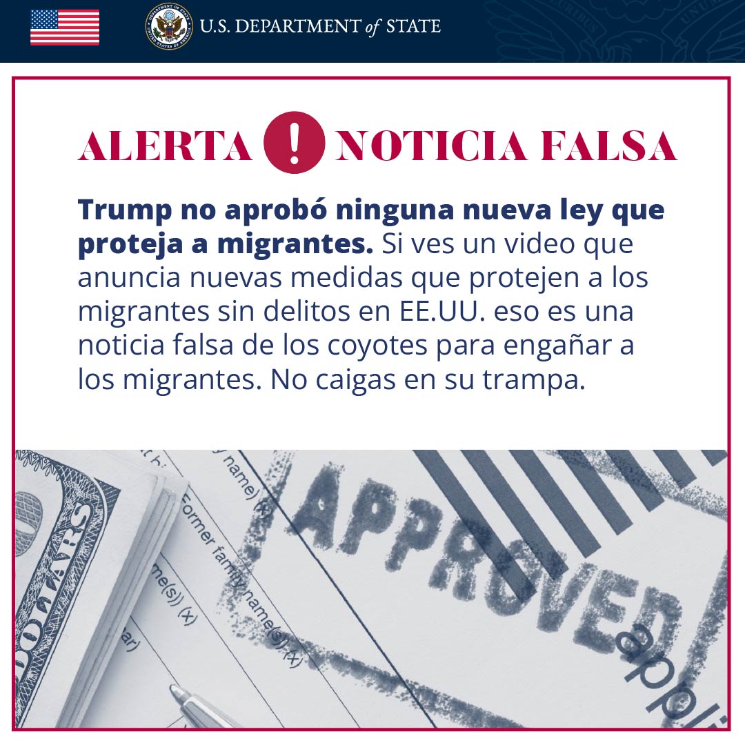 No existe ninguna ley aprobada por el Presidente Trump que impida detener a migrantes o que les permita quedarse “legalmente y con seguridad” en Estados Unidos. Un video en Facebook está circulando con esa mentira, usando frases como “nadie podrá arrestarlos” para emocionar y