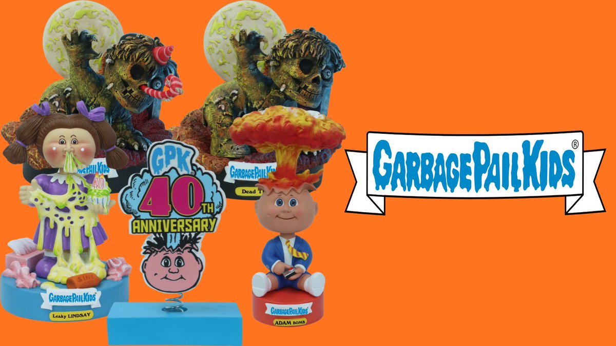 We're excited to be teaming up with <a href="/Topps/">Topps</a> to unveil the first Garbage Pail Kids Bobbleheads! The first series features 5 bobbleheads and is available now only at bit.ly/gpkbobbles.