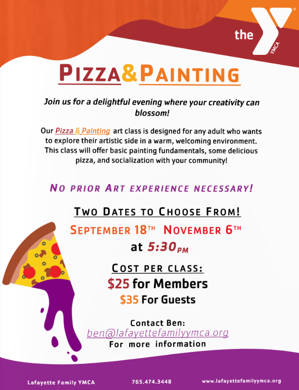 Pizza anyone? 🍕

Don't miss out on our Pizza &amp; Painting event next week!

This art class is designed for any adult who wants to explore their artistic abilities—with a slice of pizza on the side!

operations.daxko.com/Online/5119/Pr…