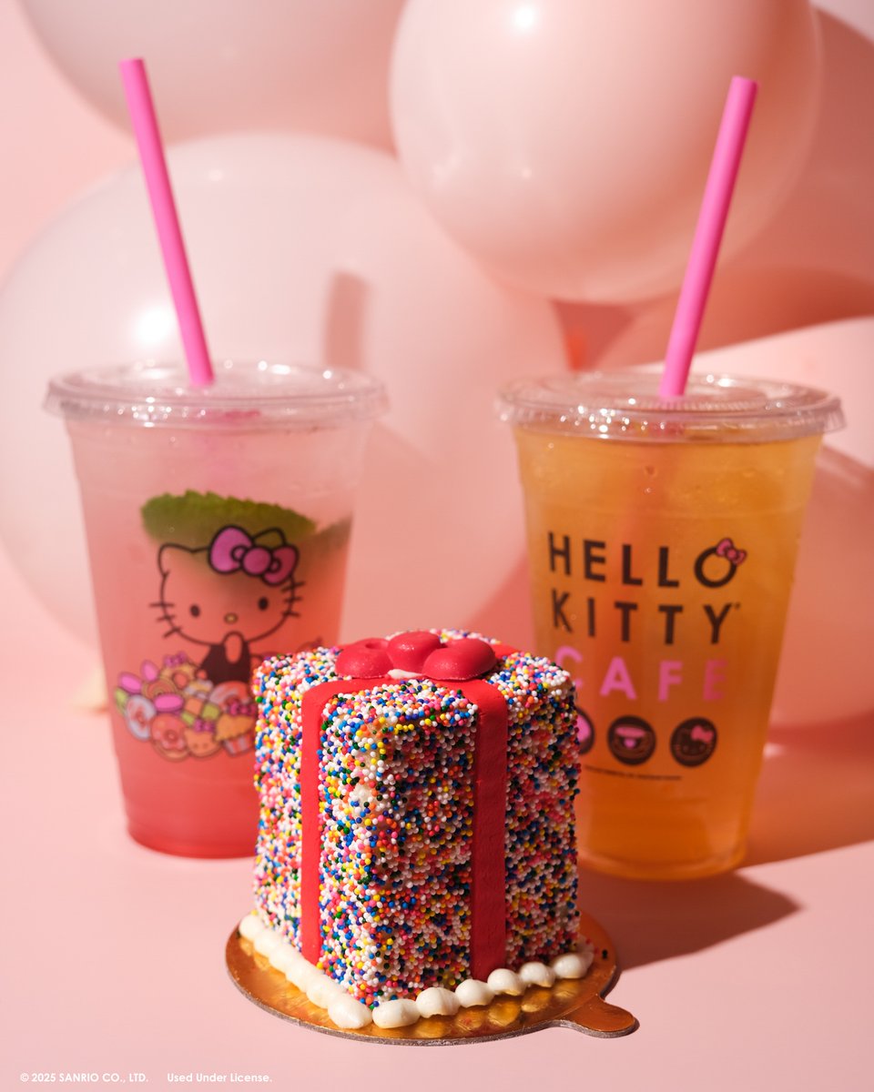 Happy Birthday, @HelloKitty! 🎂💕 Celebrate with a free lemonade or iced tea when you purchase a Birthday Cake from Hello Kitty Cafe Irvine and Hello Kitty Cafe Santa Clara today✨️⁠
⁠
Plus, the first 50 guests will receive a Hello Kitty Birthday Sugar Cookie w/any purchase!