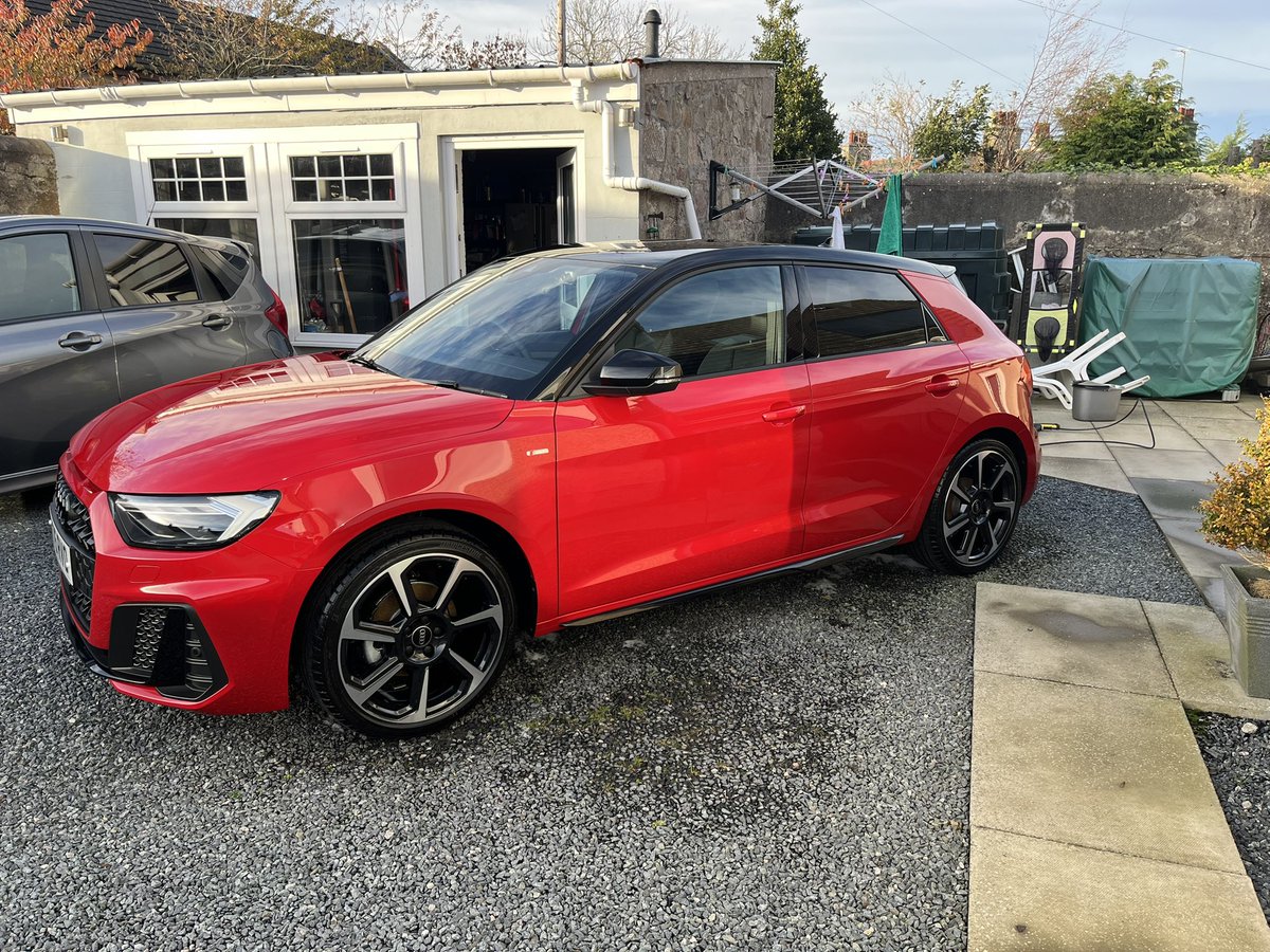 Not normally a lover of red cars,but the GF’s Progressive Red A1 looks pretty good after a cleaning session today. The last photo shows the colour change between in the shade and the sun hitting the passenger door.