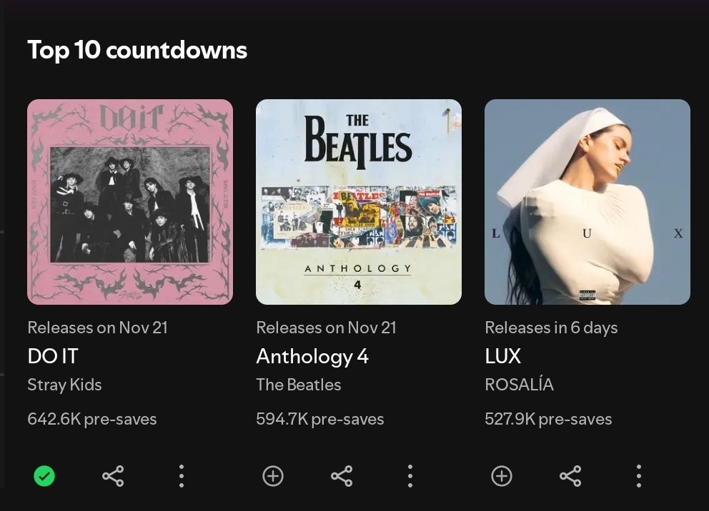 Spotify Global Countdown Chart:

#1 "DO IT" (#StrayKids) — 642.6k pre-saves (+21.1k) 🔥 

💿 spotify.link/6ZIOgYj3FXb

#Straykids for #2025MAMAVOTE