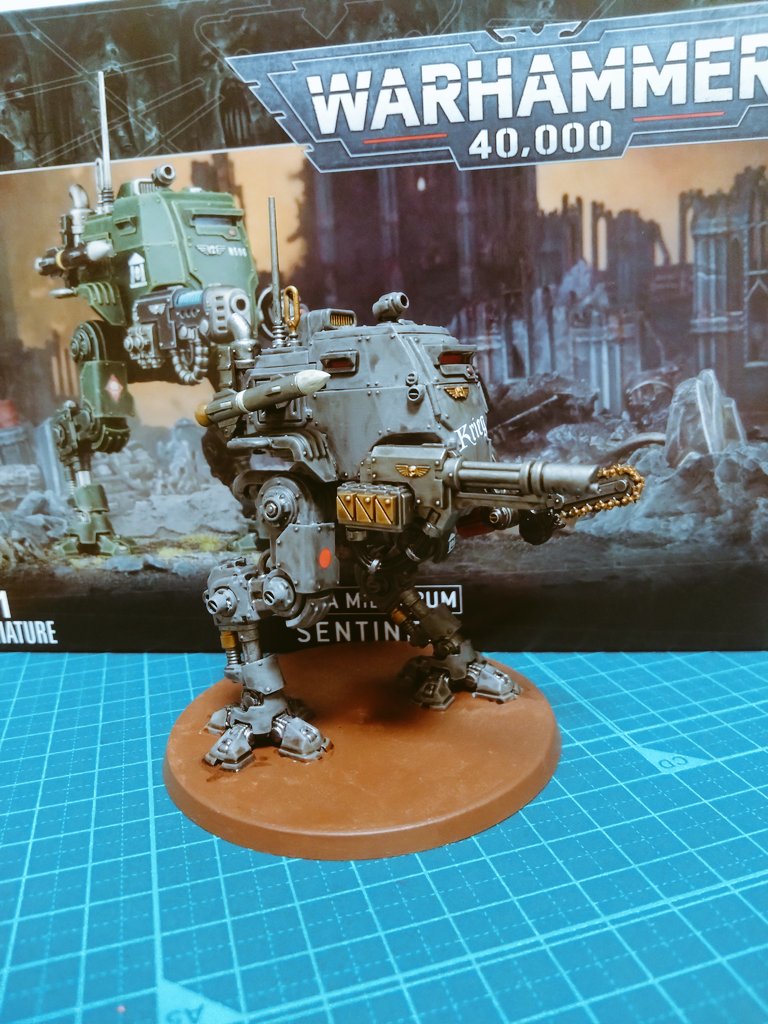 shin08188's tweet image. ＃ウォーハンマー
＃ウォーハンマー初心者
センチネルとりあえず完成しました。思ったより悪役っぽくなりました。