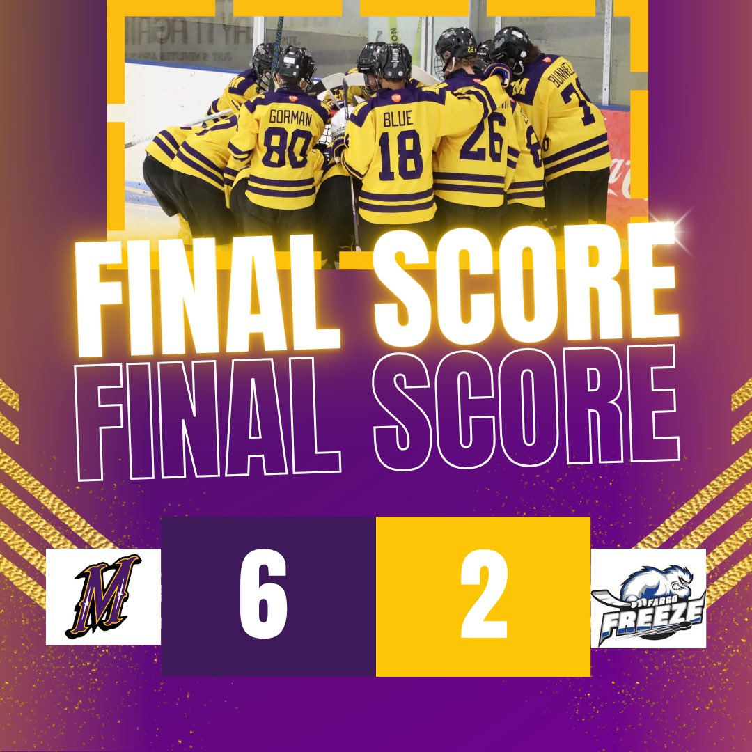 Boys get it done in game 1 today. Back at it tonight at 5:30. #rollmavs 

🚨20 Davis 🍎2 Bohm
🚨26 Dickerman 🍎 87 Lebens, 
34 Lassonde 
🚨48 Meyer 🍎 87 Lebens, 34 Lassonde 
🚨 2 Bohm 🍎 48 Meyer
🚨 87 Lebens 🍎 82 DeSutter, Lassonde
🚨26 Dickerman 🍎 87 Lebens

<a href="/mnhshockeytalk/">mnhshockeytalk</a>