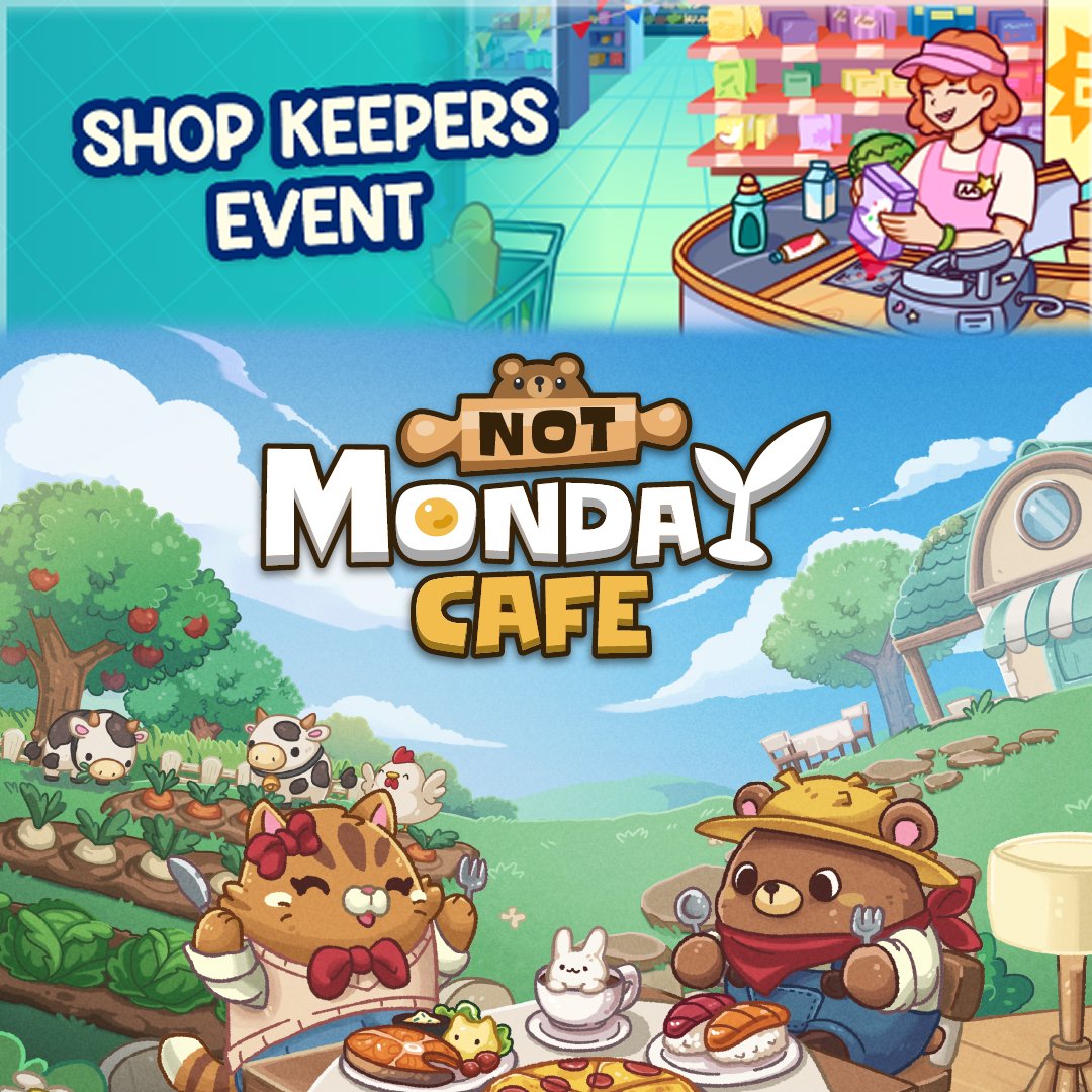 Do you want to be a cafe manager?
Not Monday Cafe is going to be part of #SteamShopKeepers event on Steam from 1st Nov - 15th Nov.
Check out our game and more.

Ps. We just got new update with new features! 
🐔🐔🐔🐔