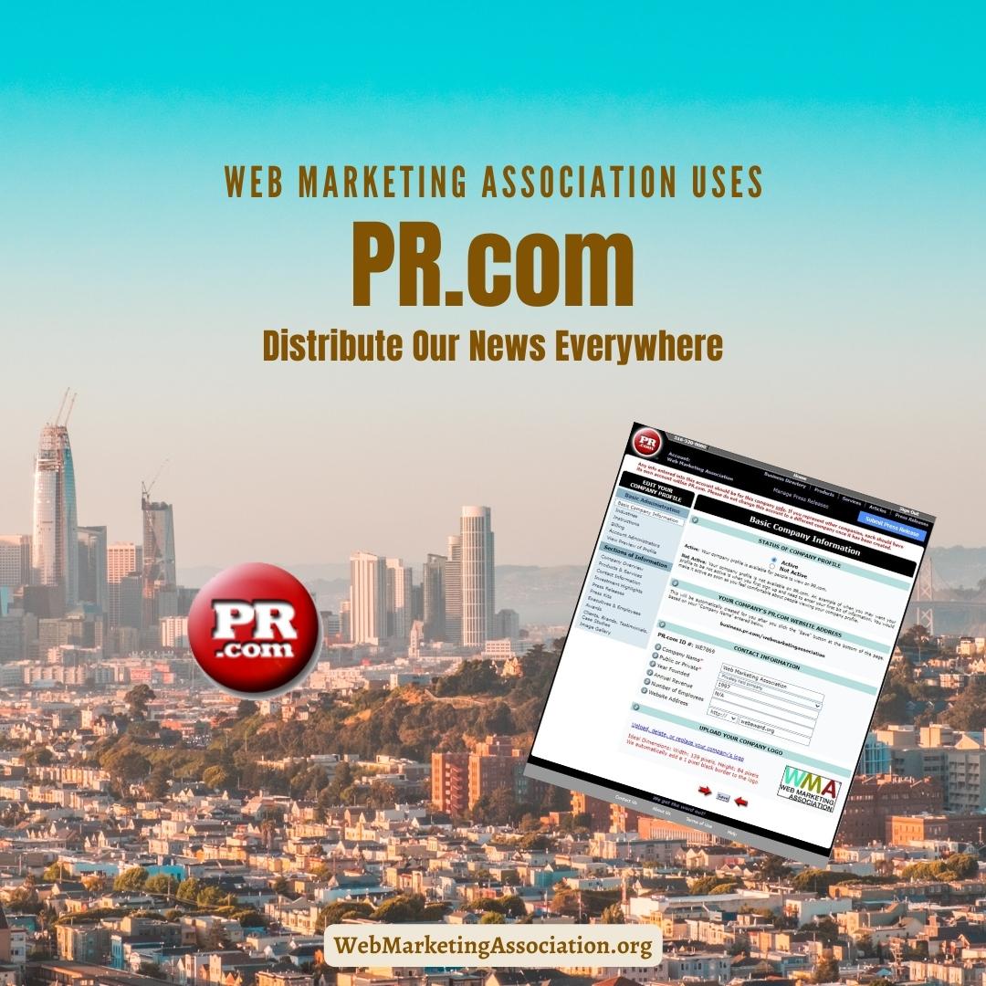 WebMarketAssoc's tweet image. The WMA generates a significant Website traffic using industry specific press releases distributed by PR.com. We thank them for their continuous support of online marketing community.
#publicrelations #PR #publicrelationsnews #MarketingNews #PR.com #PRNews