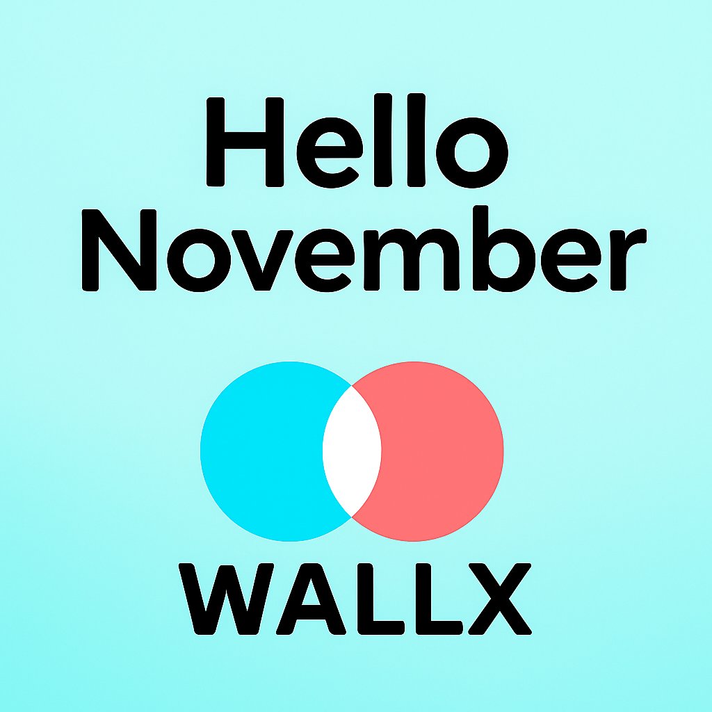 wallxofficial's tweet photo. Hello, November 🍂✨

A new month to slow down, realign, and reconnect with what truly matters.

Let calmness guide your heart, and let healing lead your growth. 🌿💫

Pause. Heal. Feel with WALLX.

#WALLX #HelloNovember #MindfulLiving #EmotionalWellness #NewMonthEnergy https://t.co/bduFl0vf0u