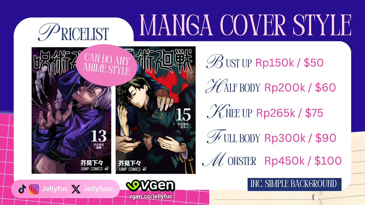 🌷Nayy's commission open🌷
🔃RTs &amp; 💕Likes very appreciated (⁠ﾉ⁠◕⁠ヮ⁠◕⁠)⁠ﾉ⁠*⁠.⁠✧

Vgen: vgen.co/jellyfuc

Welcome٩(^ᗜ^ )و ´  if interested, don't be afraid to dm me >//< thankii

#artidn #ArtistOfIndonesia #VGenComm #VGen