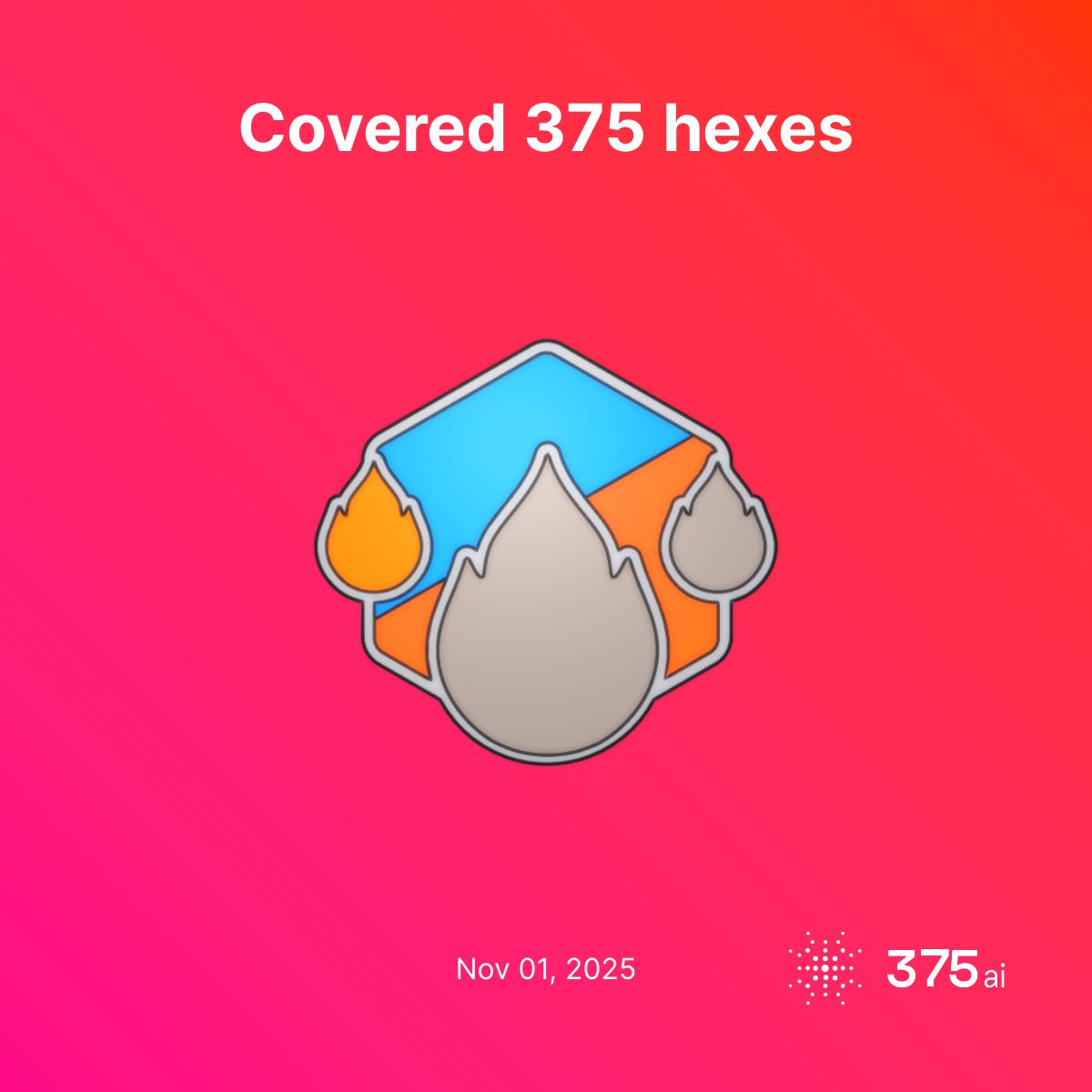 whyteolabode's tweet image. I just unlocked the &quot;Covered 375 hexes&quot; achievement in #375go! 🎉

Join me and get a bonus when you sign up!

app.375.ai/auth?invitatio…

#discovergo by @375ai_
