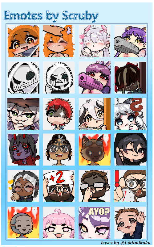 ScrubadoodleVT's tweet image. 🍂Happy November everybody!!🍁

💙I&apos;d like to announce I am accepting custom emote requests on vgen!!
🎨If you&apos;re interested, check out my link in the comments below, prices are listed on the emote service.