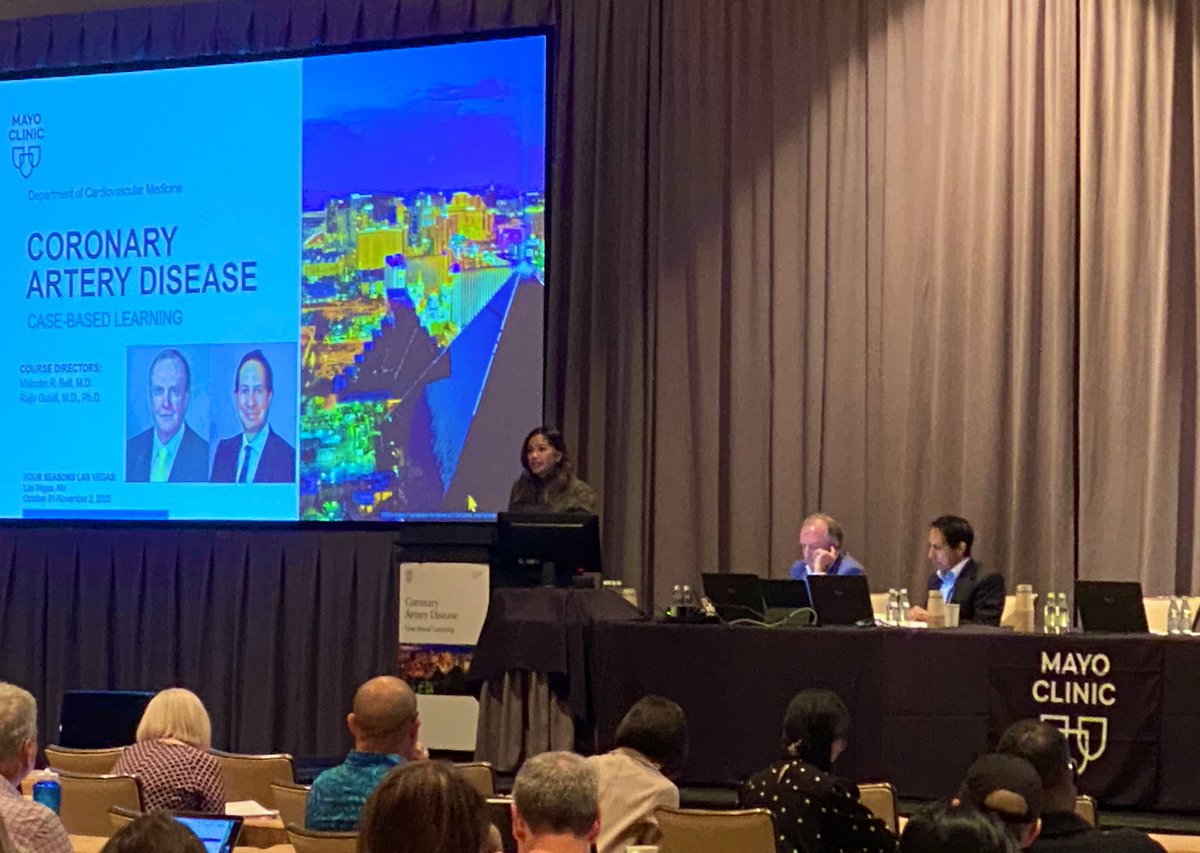 Gmorning Vegas! Excited to participate in <a href="/MayoClinicCV/">Mayo Clinic CV</a> “CAD Case-Based Learning”conference put on by interventionalists Drs <a href="/rajivxgulati/">Rajiv Gulati</a> &amp; M. Bell—what a breadth of topics to learn from experts colleagues! Obv my favs are #diet #weightlossinCVDprevention #lipids #valves