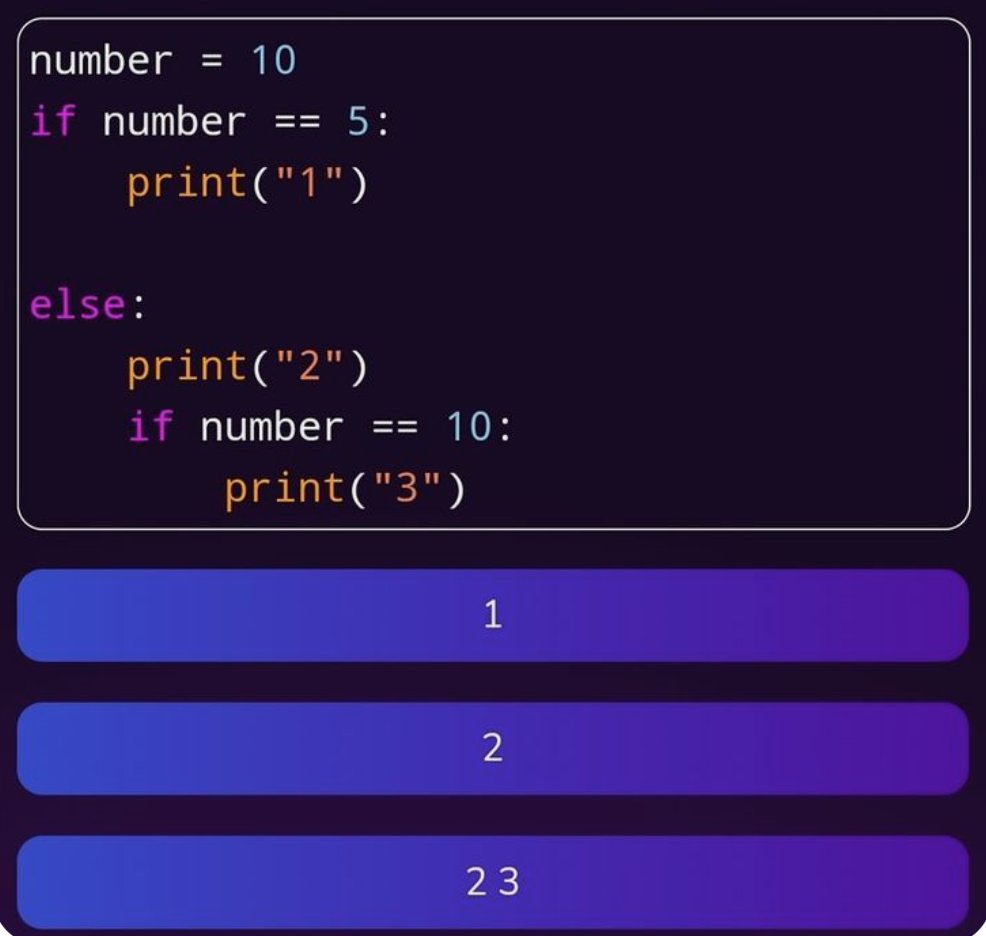 PythonPr's tweet image. Python Question / Quiz; What is the output of the following Python code, and why? Comment your answers below!