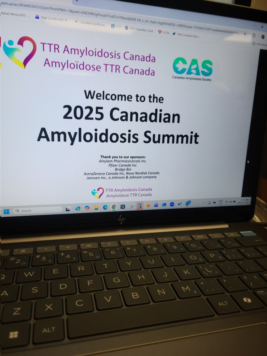 monamahal2's tweet photo. Virtual attendance of #2025CanadianAmyloidosisSummit https://t.co/L5bddWRaUe