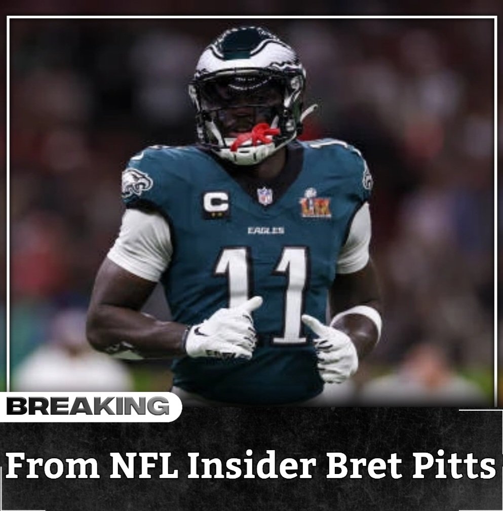 BretPittsNFL's tweet photo. The New England #Patriots are currently in a bidding war with the Pittsburgh #Steelers over WR AJ Brown, per a source. The two teams are quote on quote "willing to do anything, including getting their hands dirty" to acquire the star. WOW 👀 https://t.co/VVscoiNpPd