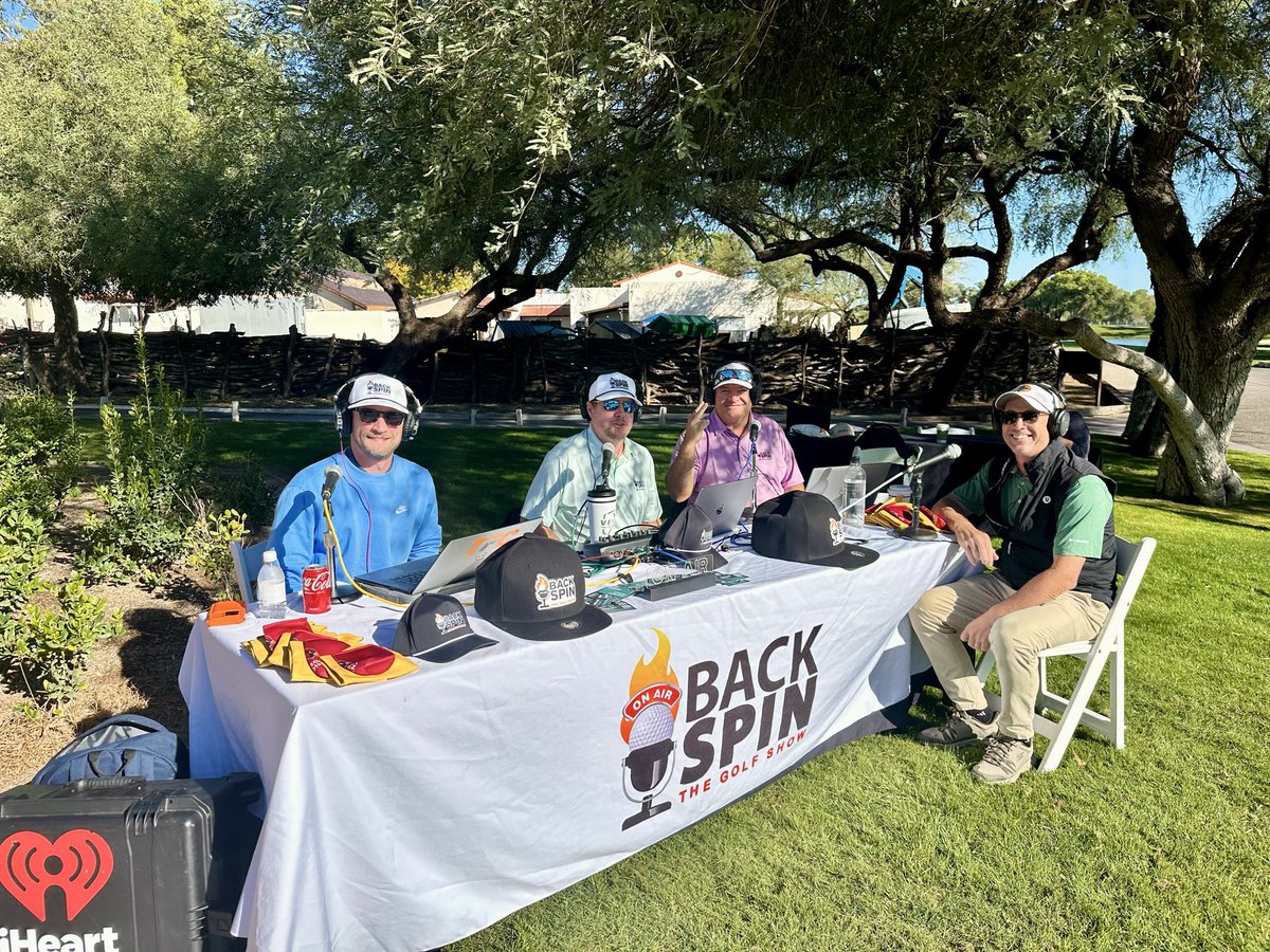 krisstrauss's tweet image. .@TubacGolfResort ‘s Hank Swiggett getting interviewed by Backspin The Golf Show.