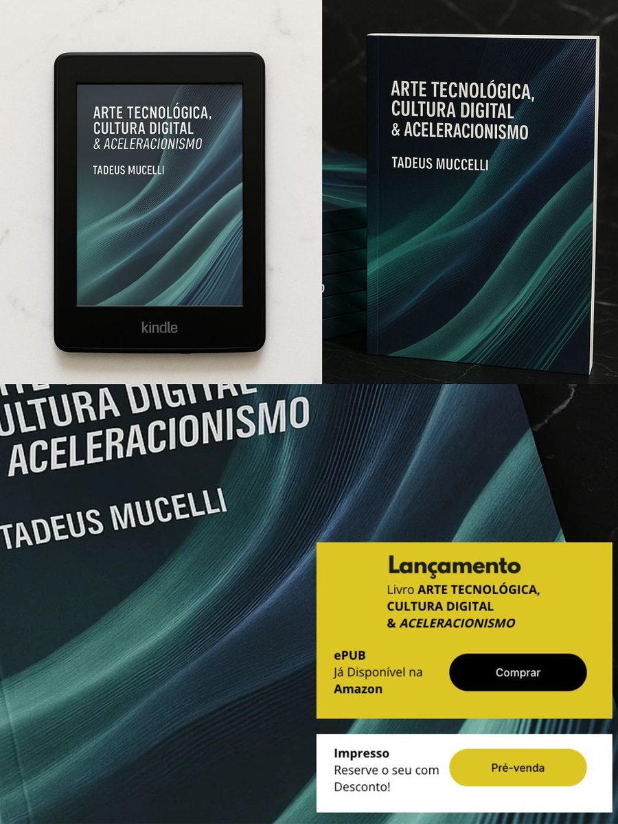 Estive ausente por um bom motivo: lanço “ARTE TECNOLÓGICA, CULTURA DIGITAL &amp; ACELERACIONISMO” na segunda (3/11). O ePub já está na Amazon. Cultura digital como espelho social; efeitos políticos e econômicos. Edição impressa (limitada) em pré-venda. Link no perfil.